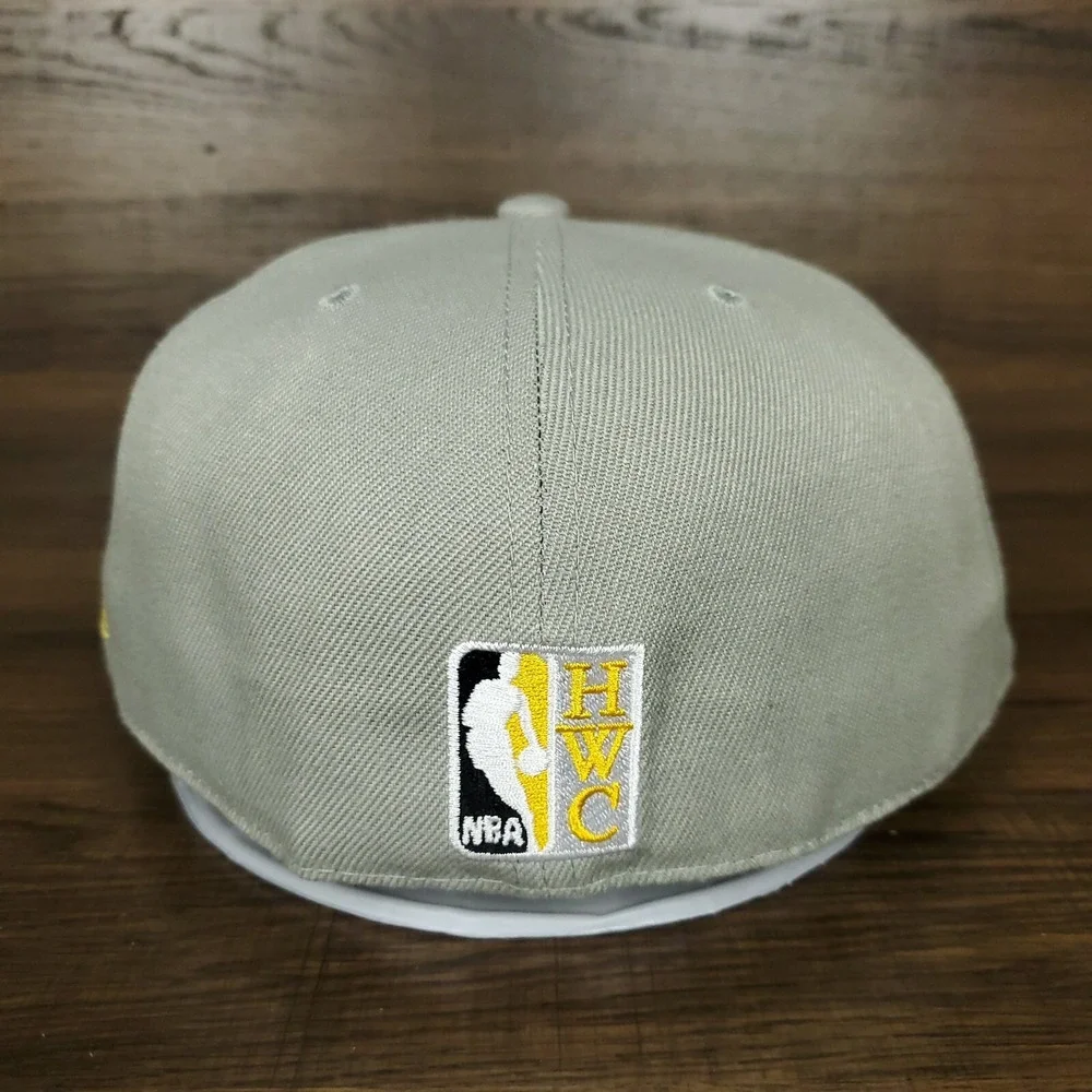 Utah Jazz Mitchell & Ness NBA Fitted 7 1/2 Flatbill Hat‎ Cap 3D Logo Gray NWT